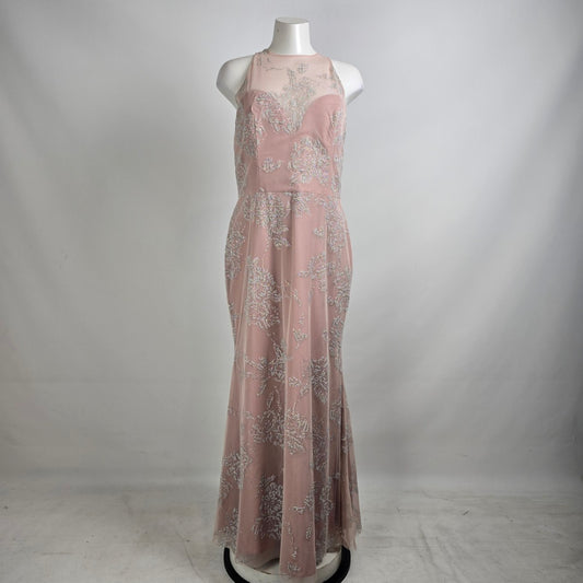 Hayley Paige Occasions Pink Sparkle Event Dress Size 16