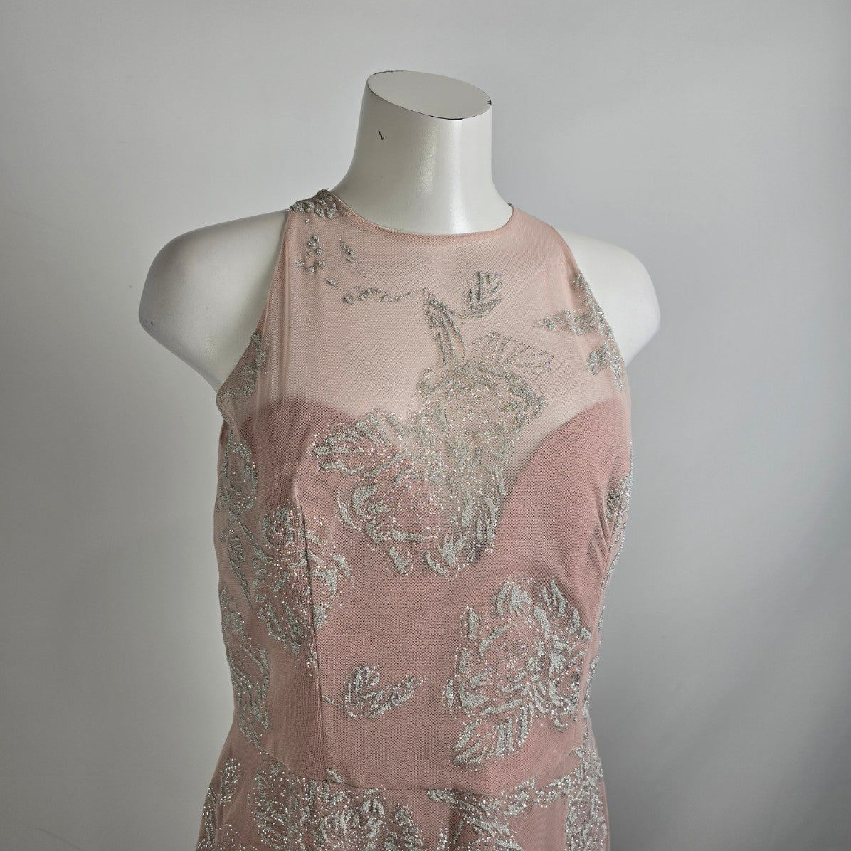 Hayley Paige Occasions Pink Sparkle Event Dress Size 16