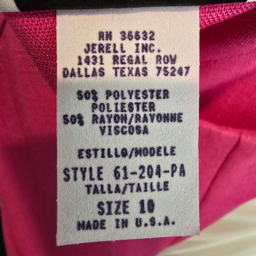Vintage Mellissa Pink & Gold Midi Dress Size 10