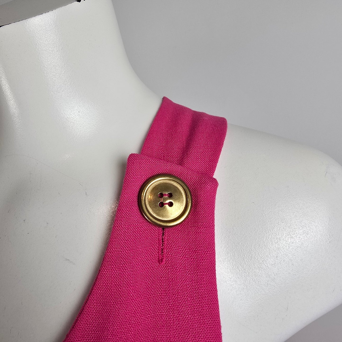 Vintage Mellissa Pink & Gold Midi Dress Size 10