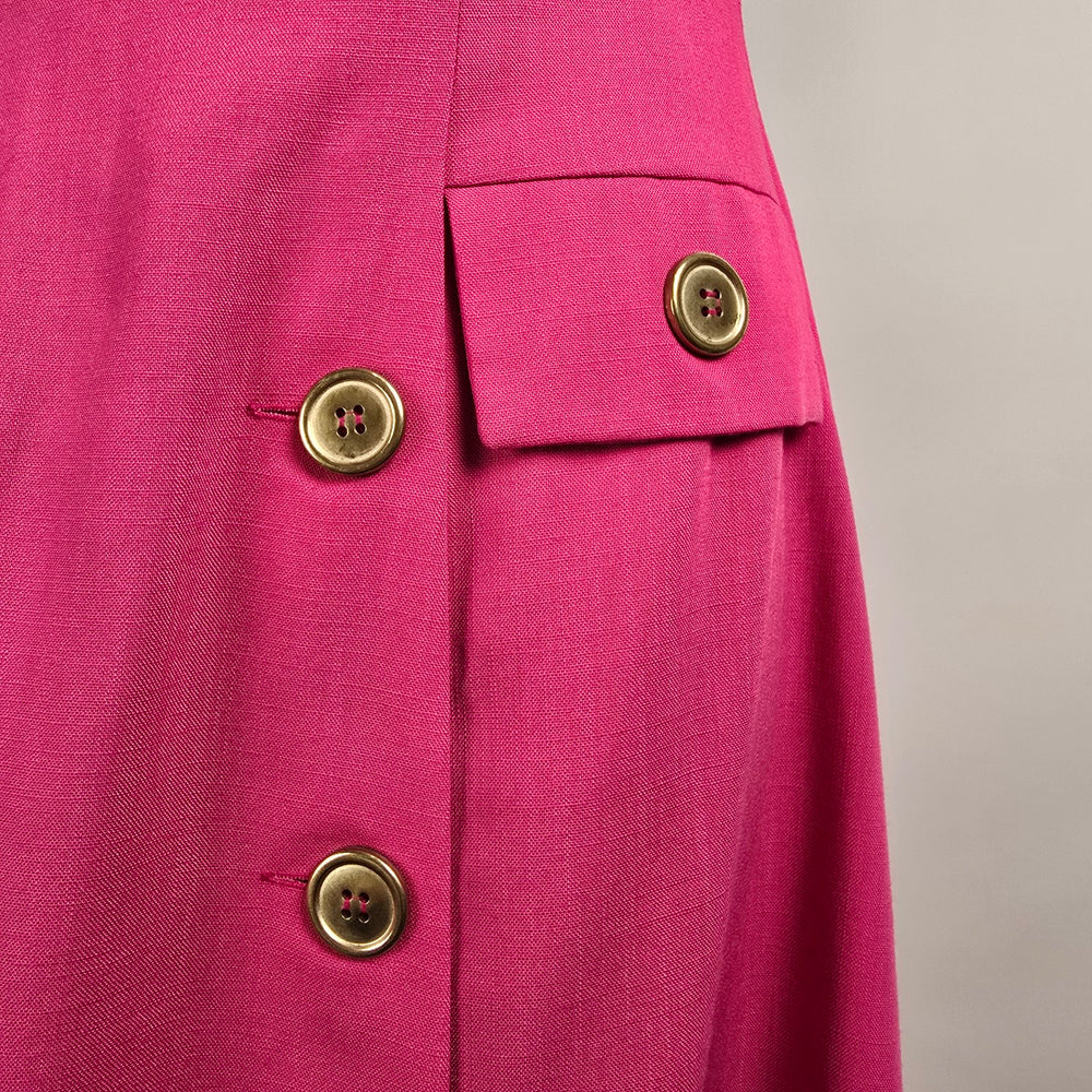 Vintage Mellissa Pink & Gold Midi Dress Size 10