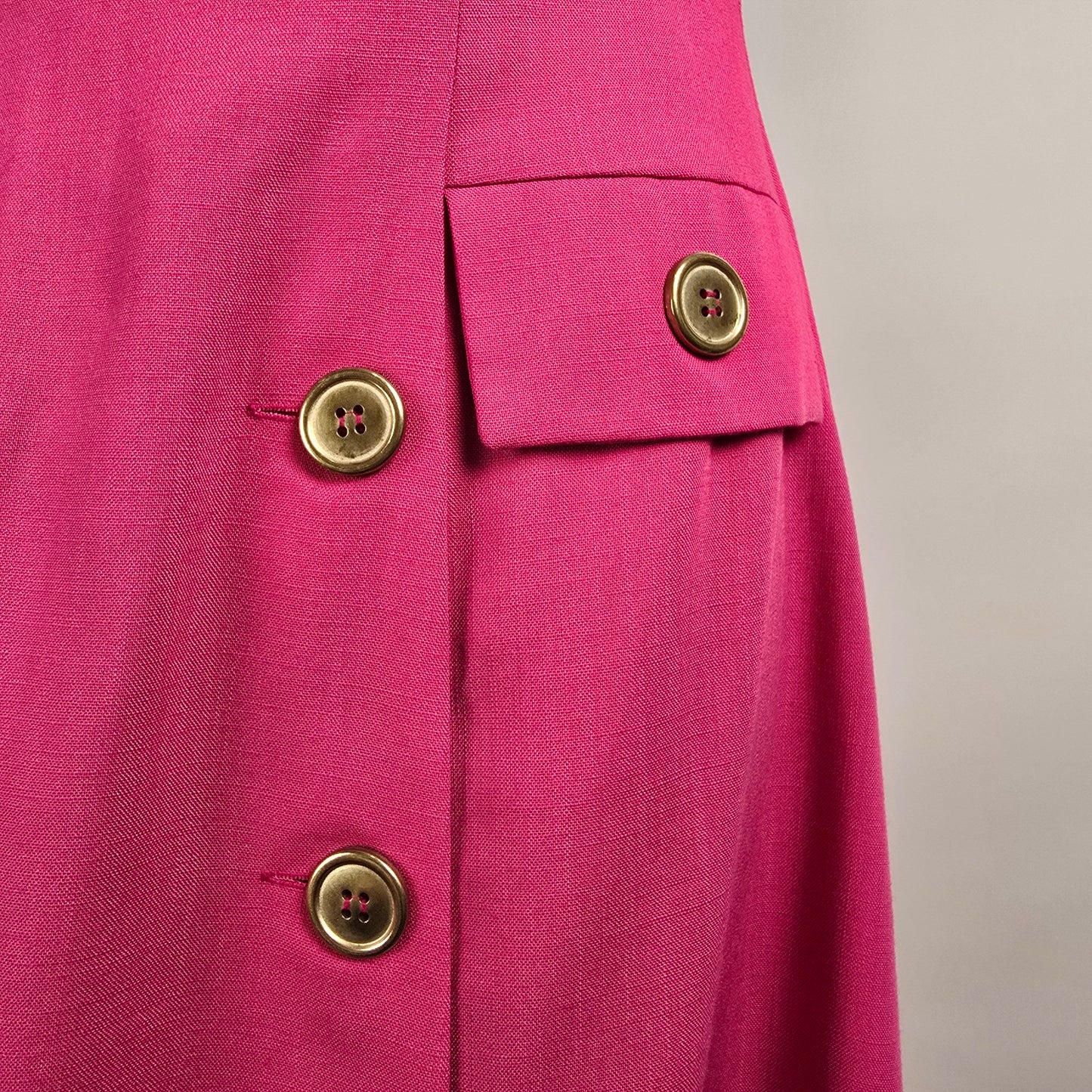 Vintage Mellissa Pink & Gold Midi Dress Size 10