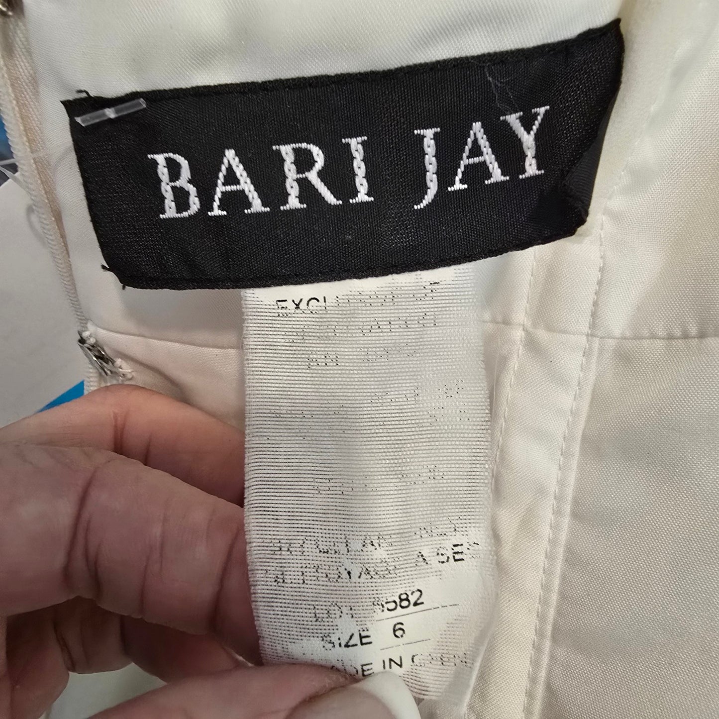 Vintage Bari Jay Cream Wedding Event Dress Size 6