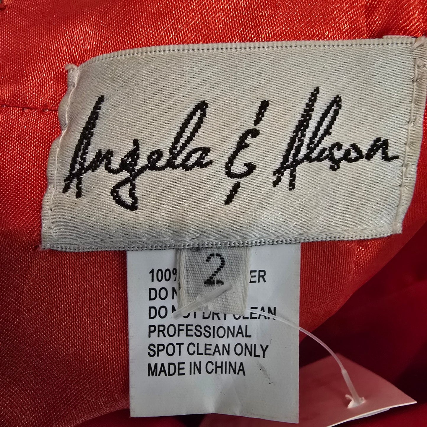 Angela & Alison Red Two Piece Grad Eventwear Gown Size 2