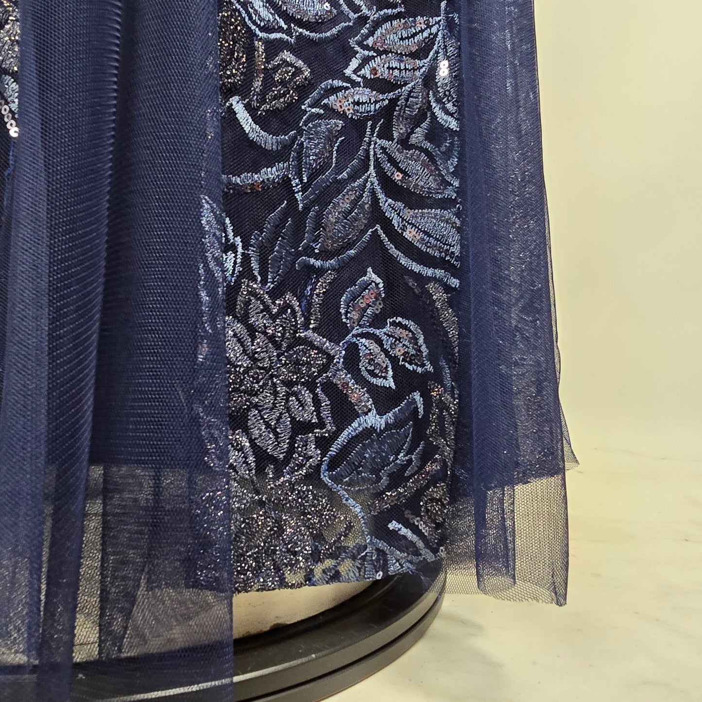 Alex Evenings Blue Lace Long Eventwear Gown Size 12