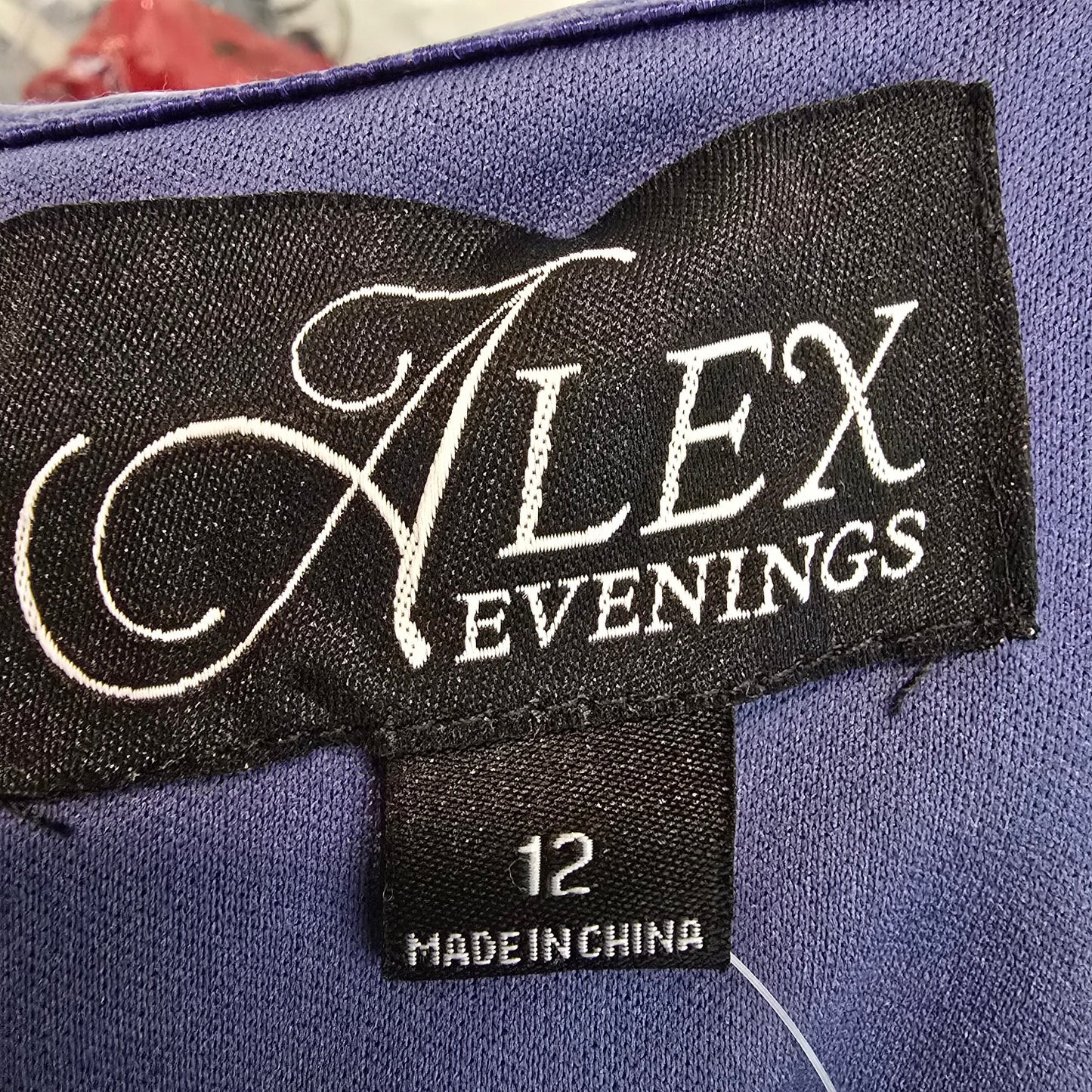 Alex Evenings Blue Floral Long Eventwear Gown Size 12