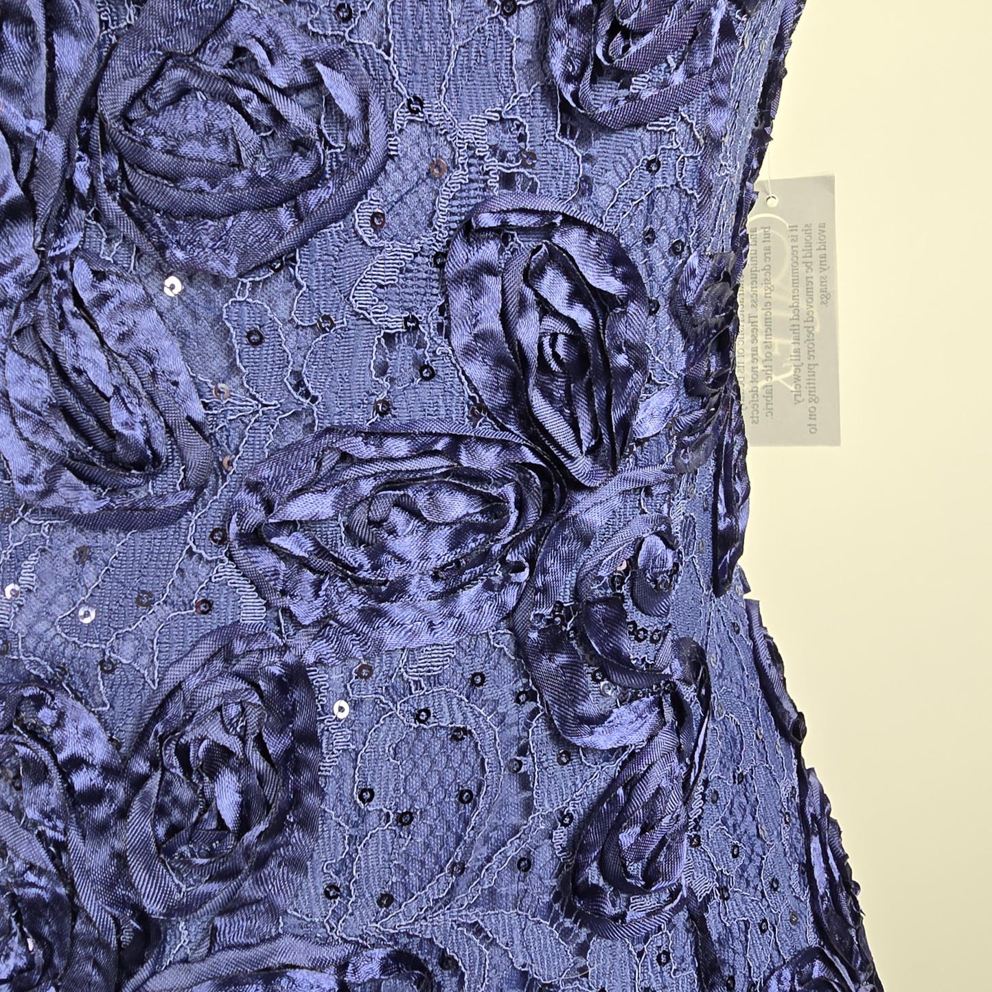 Alex Evenings Blue Floral Long Eventwear Gown Size 12