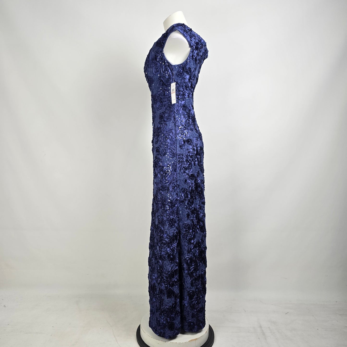 Alex Evenings Blue Floral Long Eventwear Gown Size 12