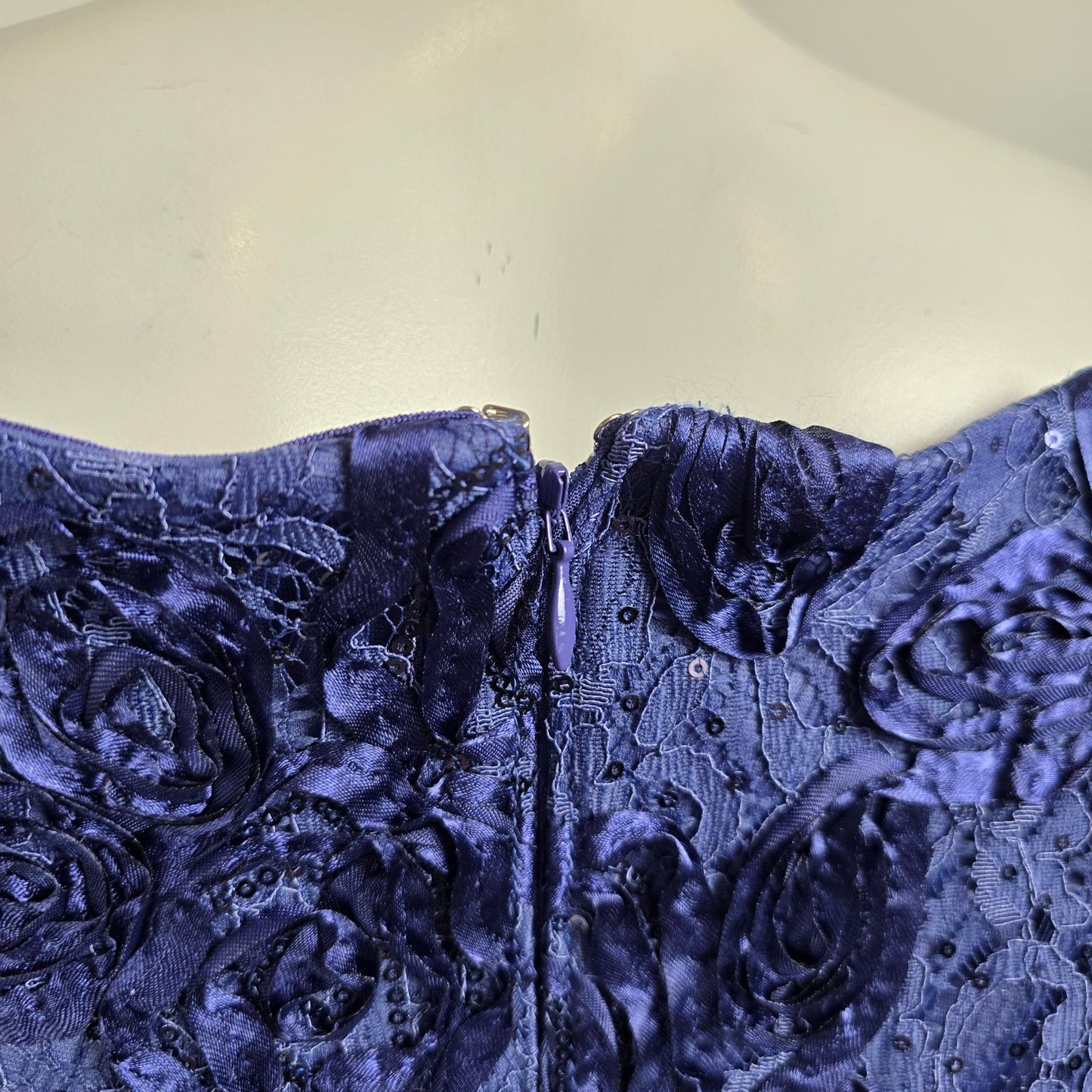 Alex Evenings Blue Floral Long Eventwear Gown Size 12