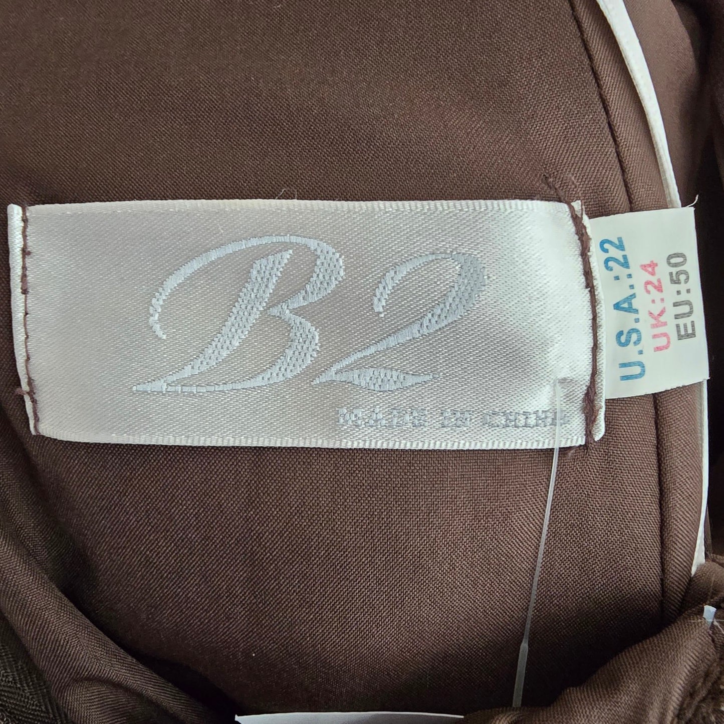 B2 Brown Mother Of the Bride Midi Dress With Jacket Size 22