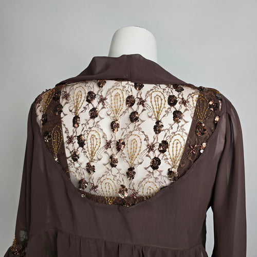 B2 Brown Mother Of the Bride Midi Dress With Jacket Size 22