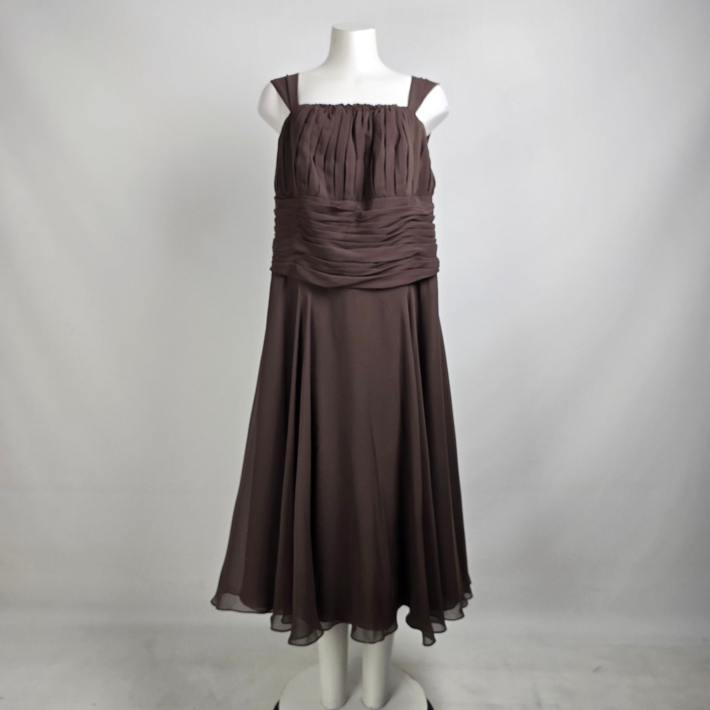 B2 Brown Mother Of the Bride Midi Dress With Jacket Size 22