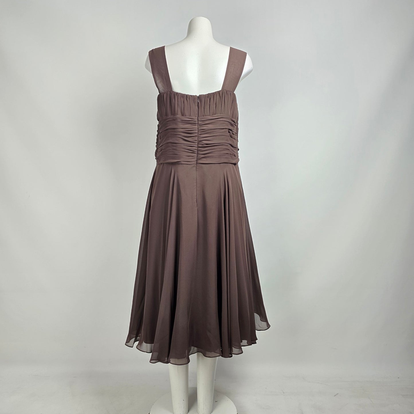 B2 Brown Mother Of the Bride Midi Dress With Jacket Size 22