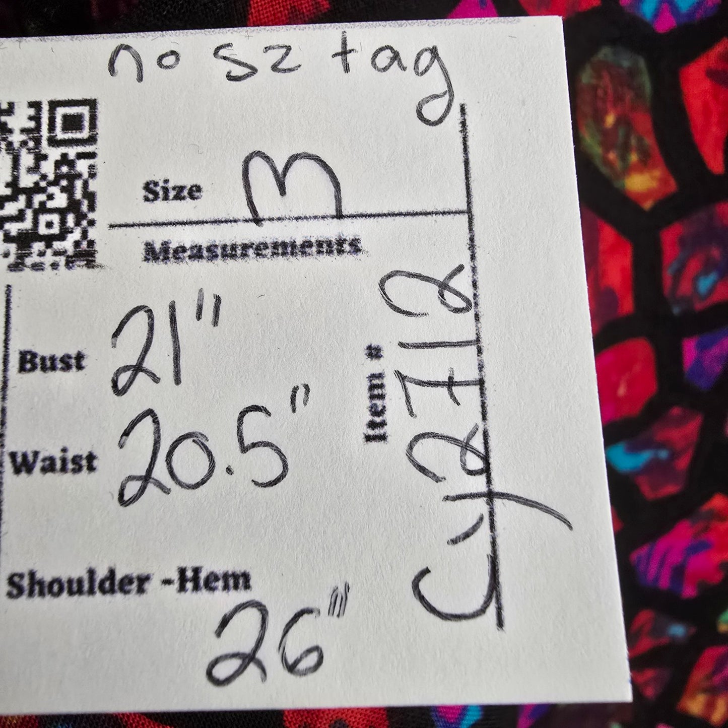 Vintage Pink Stained Glass Print Two Piece Skirt & Top Set Size M