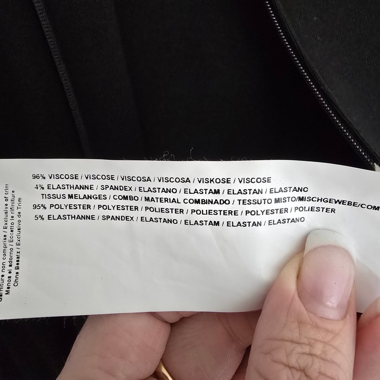 Joseph Ribkoff Black Zip Front Dress Size 10