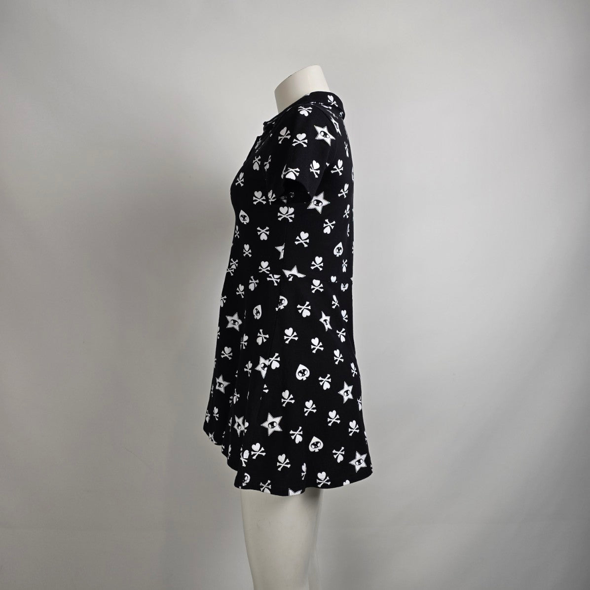 Dolls Kill x Tokidoki Sayonara Sweetheart Black Cotton Shirt Dress Size S