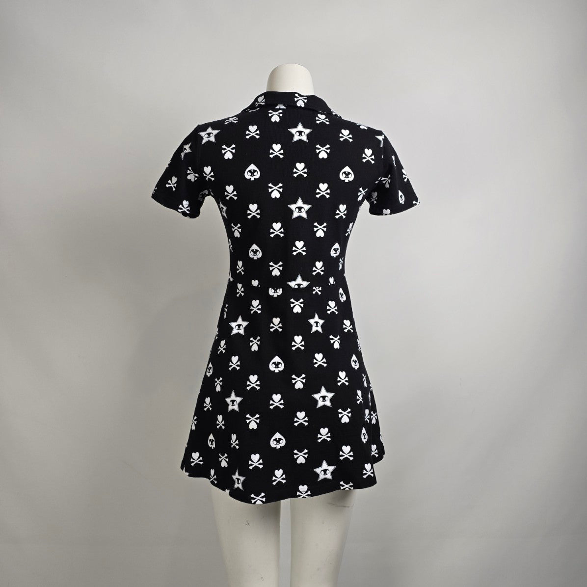 Dolls Kill x Tokidoki Sayonara Sweetheart Black Cotton Shirt Dress Size S