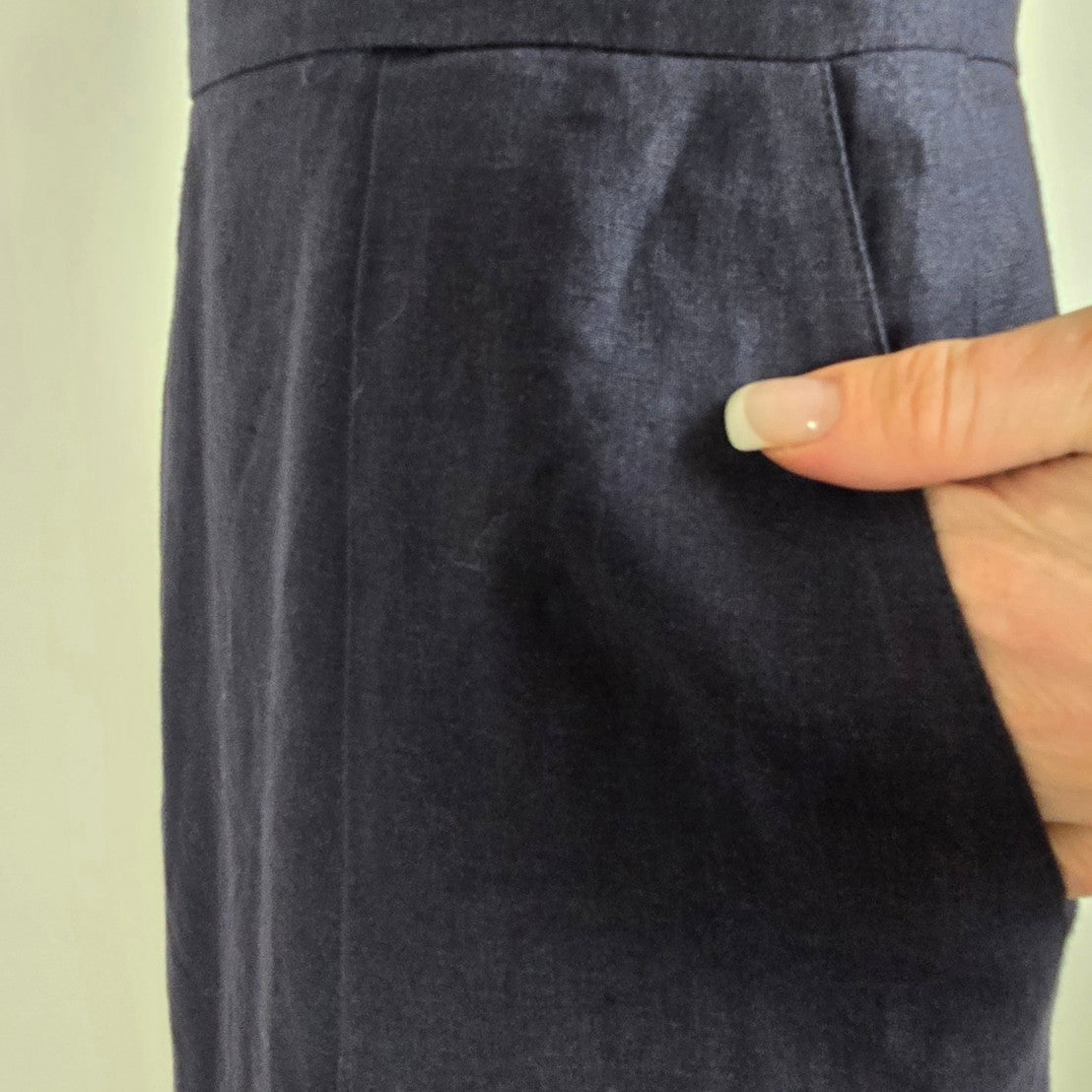 Brooks Brothers Petite Blue Linen Short Sleeve Dress Size 6p