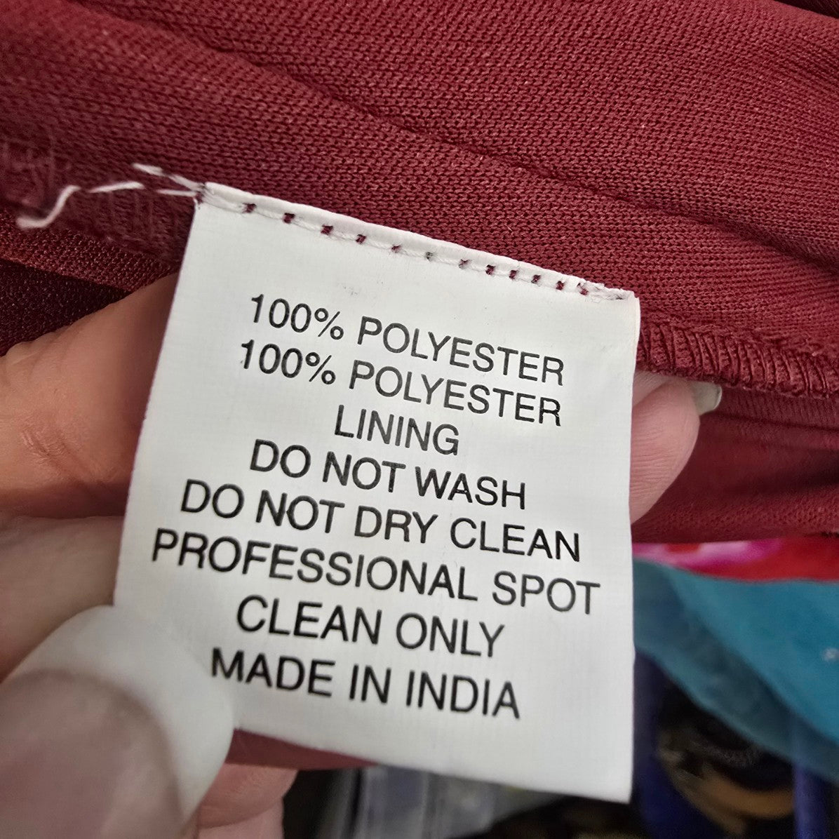 Mac Duggal Burgundy Plunging V Neck Embellished Leaf Gown Size 14