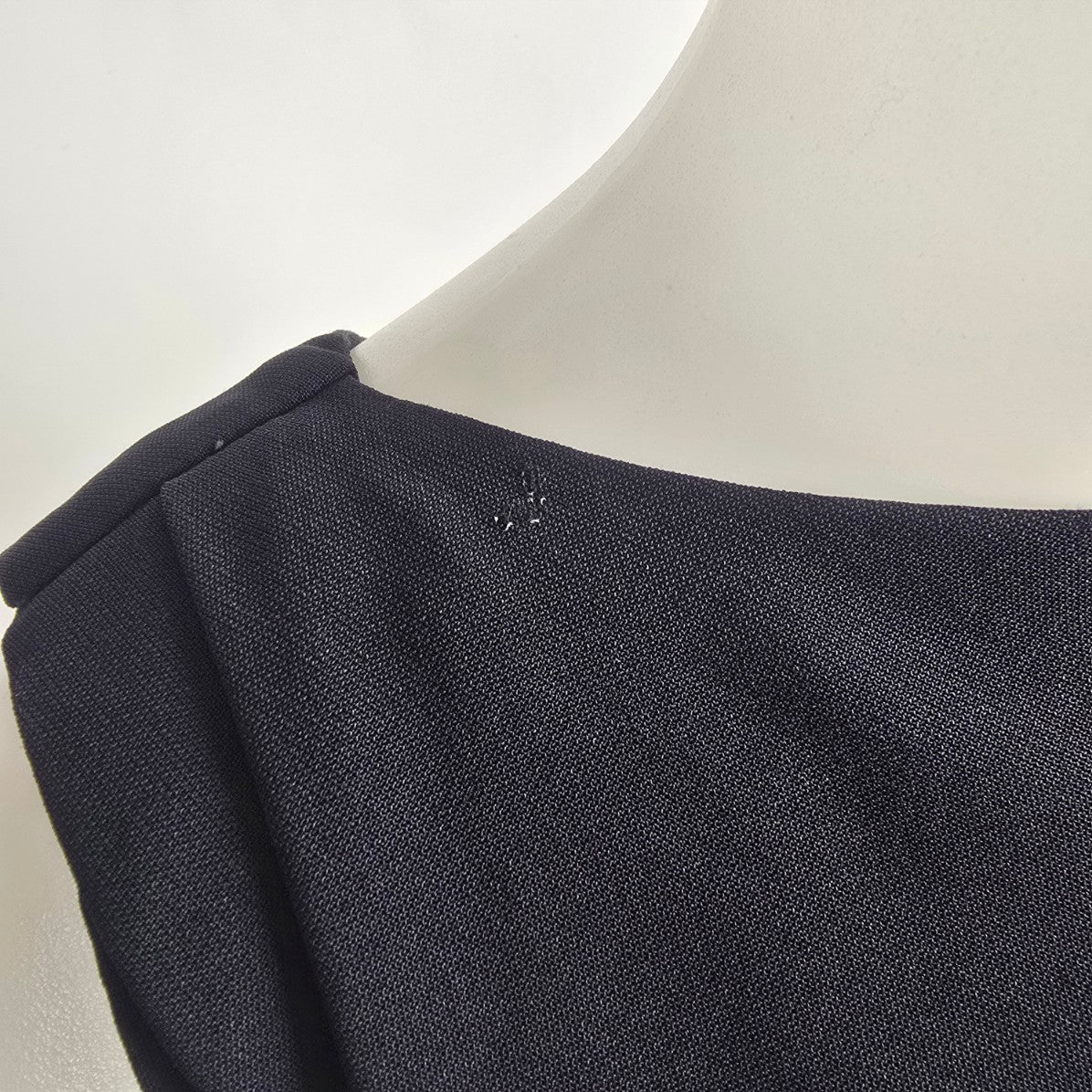 Vintage 1950s Black Boat Neck Rose Detail Cocktail Dress Size S