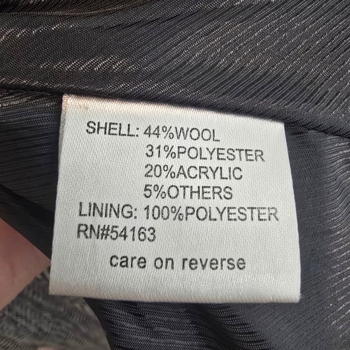 Calvin Klein Black & Purple Tweed Wool Outerwear Jacket Size 14