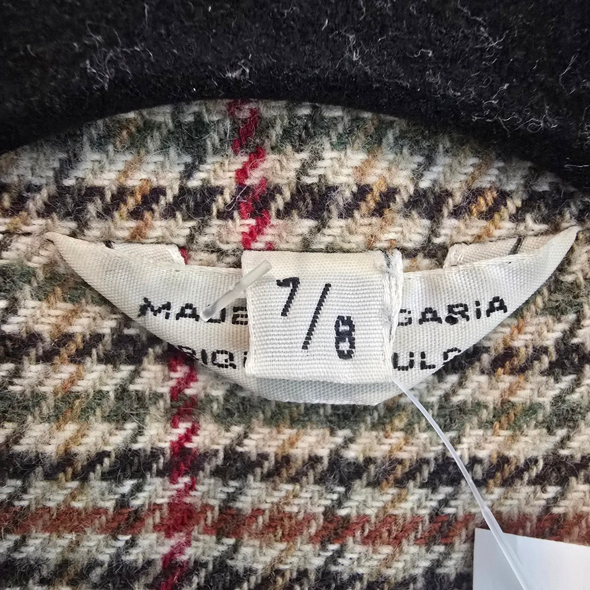 Vintage Ego Fashions Brown Houndstooth Button Blazer Size 7/8