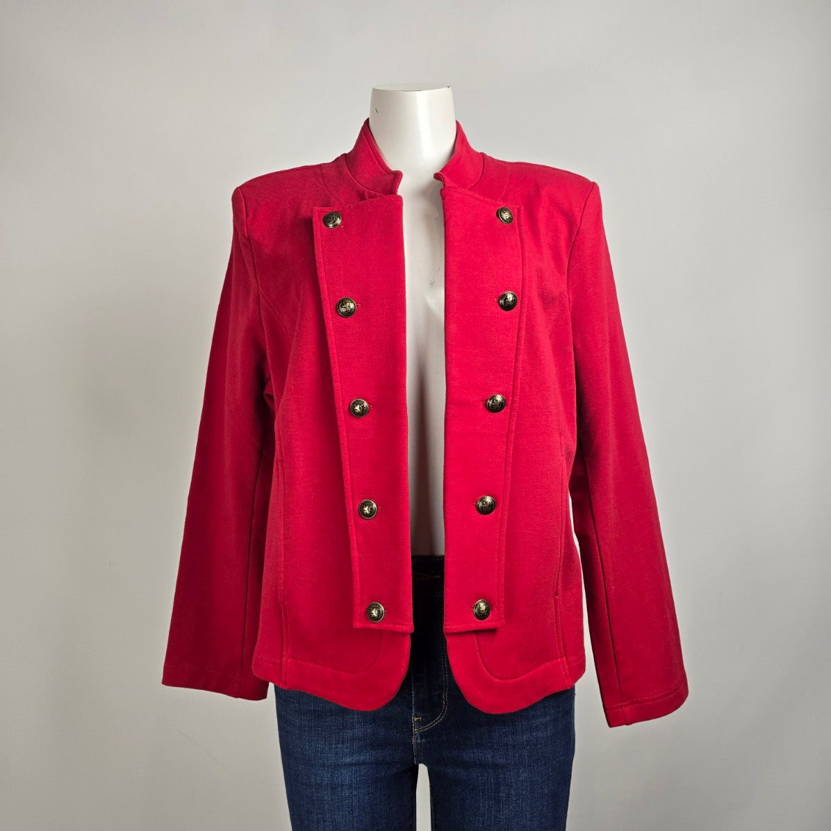 Tommy Hilfiger Red Military Band Jacket Size M/L