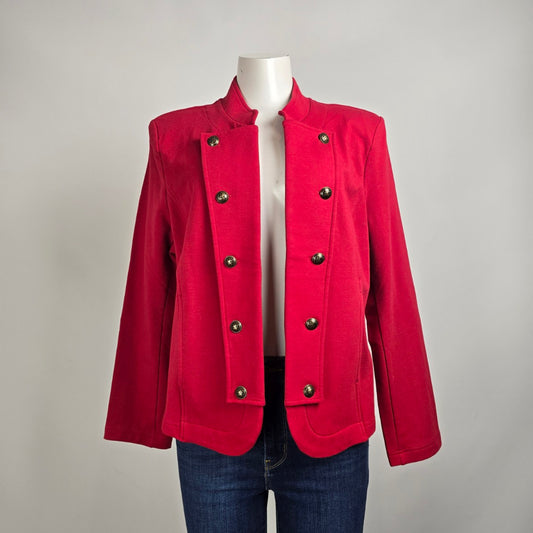 Tommy Hilfiger Red Military Band Jacket Size M/L