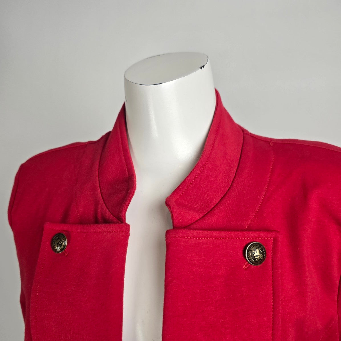 Tommy Hilfiger Red Military Band Jacket Size M/L