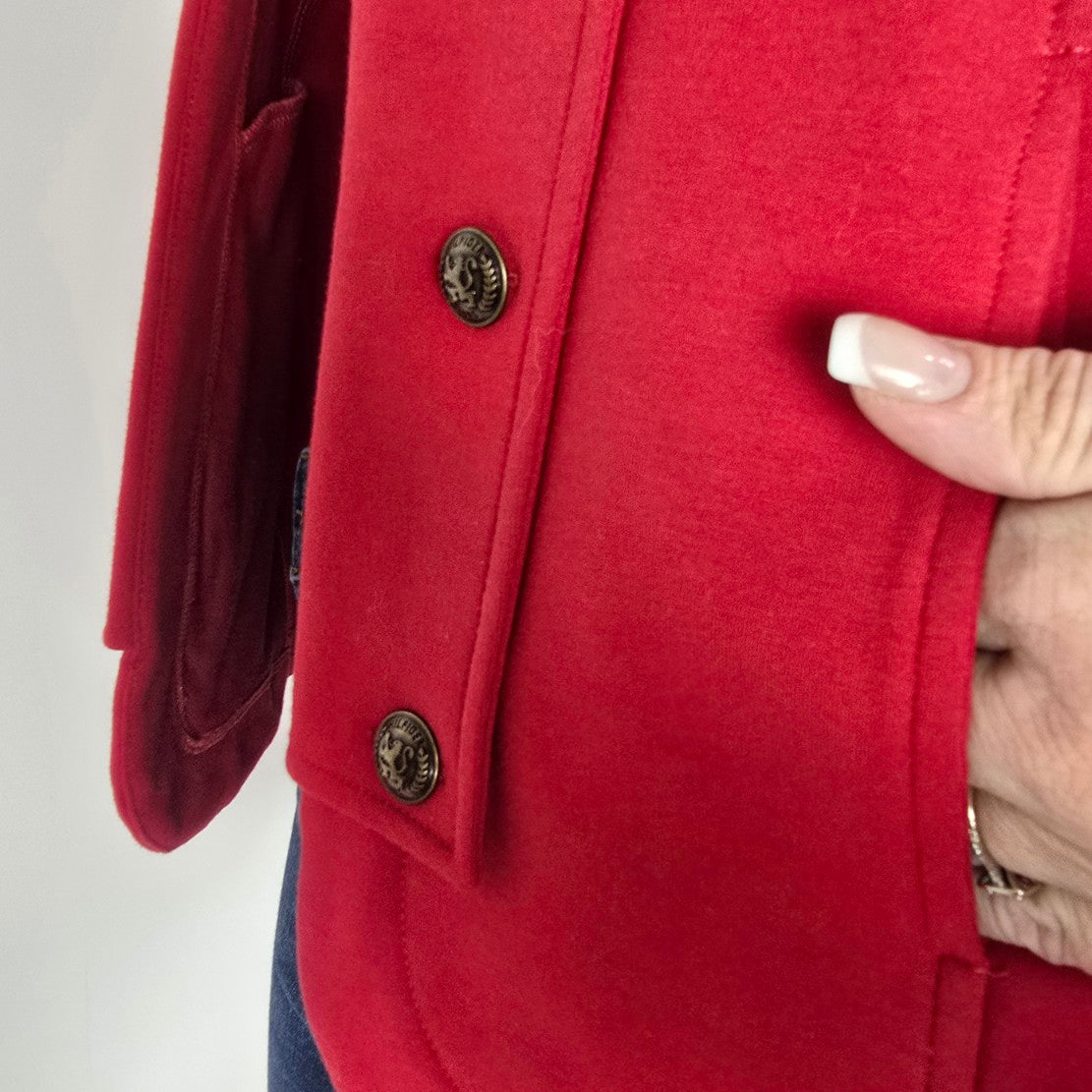 Tommy Hilfiger Red Military Band Jacket Size M/L