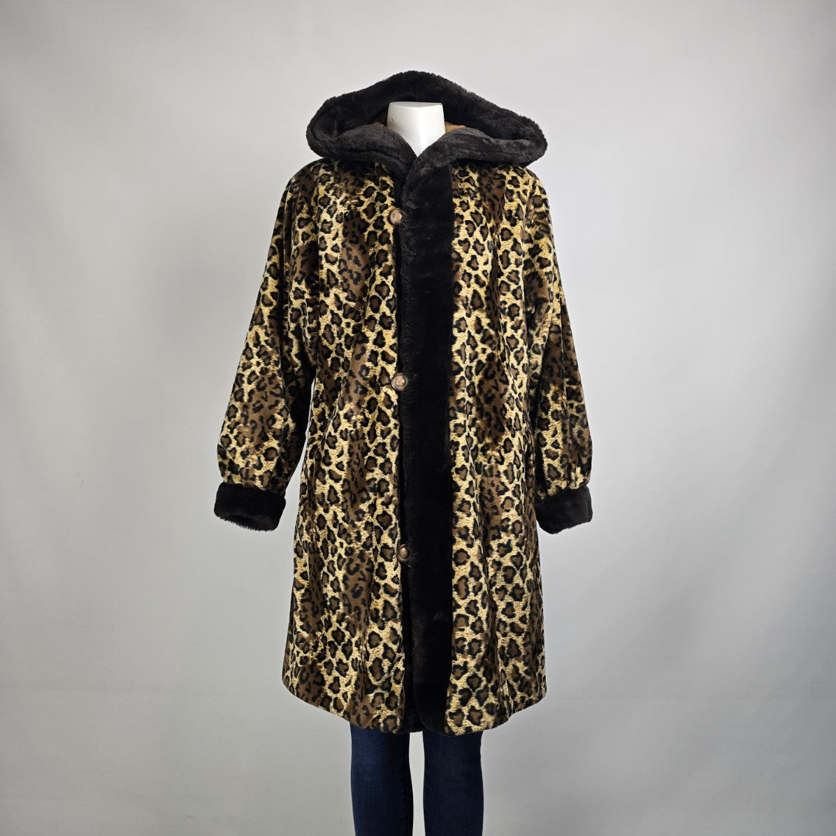 Apropos Animal Print Faux Fur Reversible Jacket Size XS