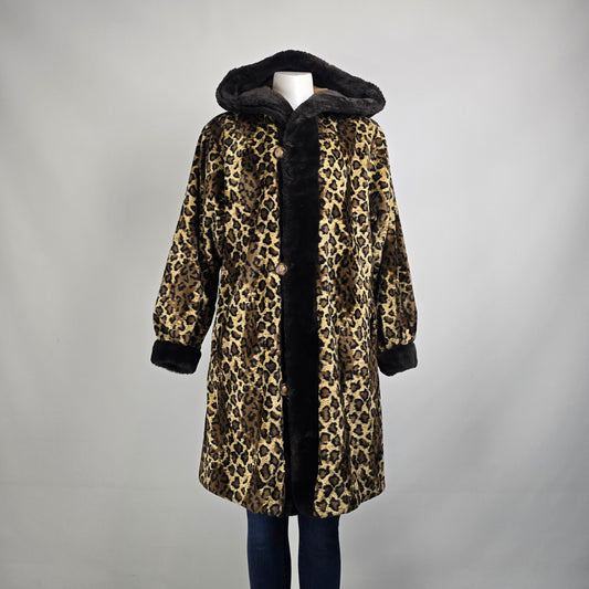 Apropos Animal Print Faux Fur Reversible Jacket Size XS