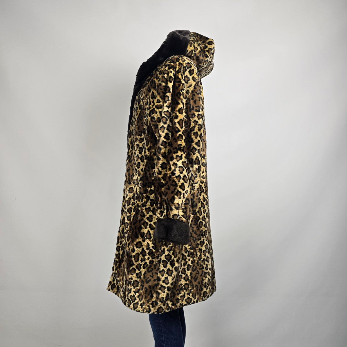 Apropos Animal Print Faux Fur Reversible Jacket Size XS