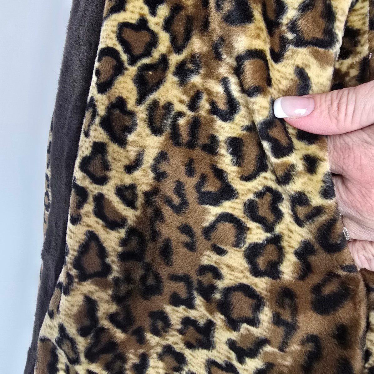 Apropos Animal Print Faux Fur Reversible Jacket Size XS
