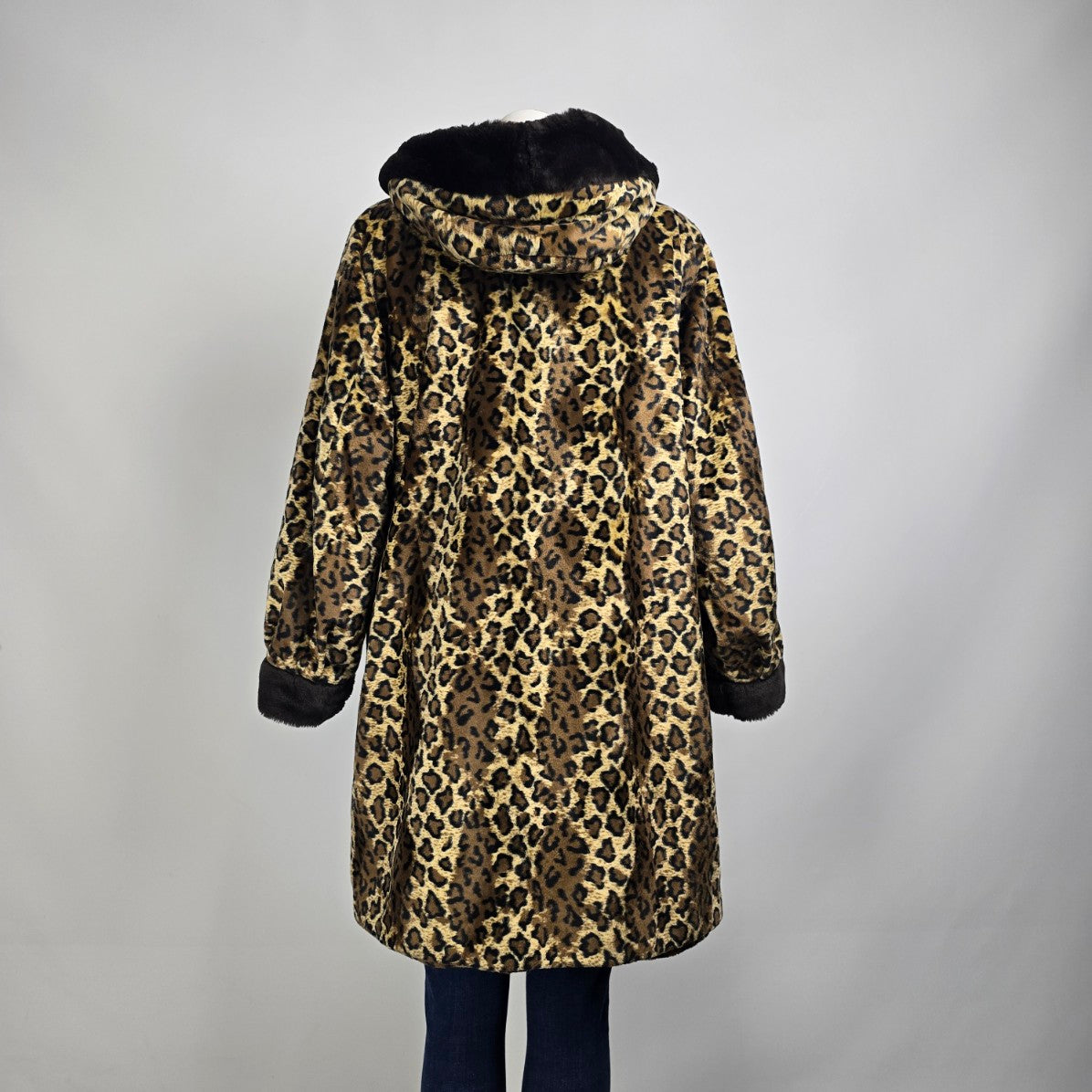 Apropos Animal Print Faux Fur Reversible Jacket Size XS