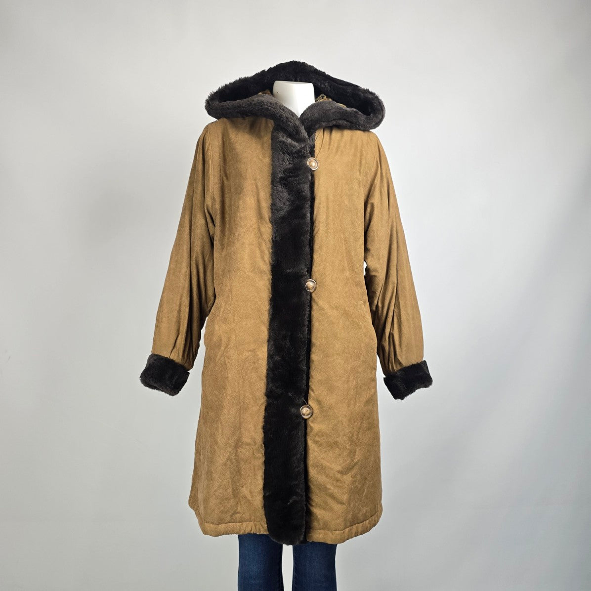 Apropos Animal Print Faux Fur Reversible Jacket Size XS