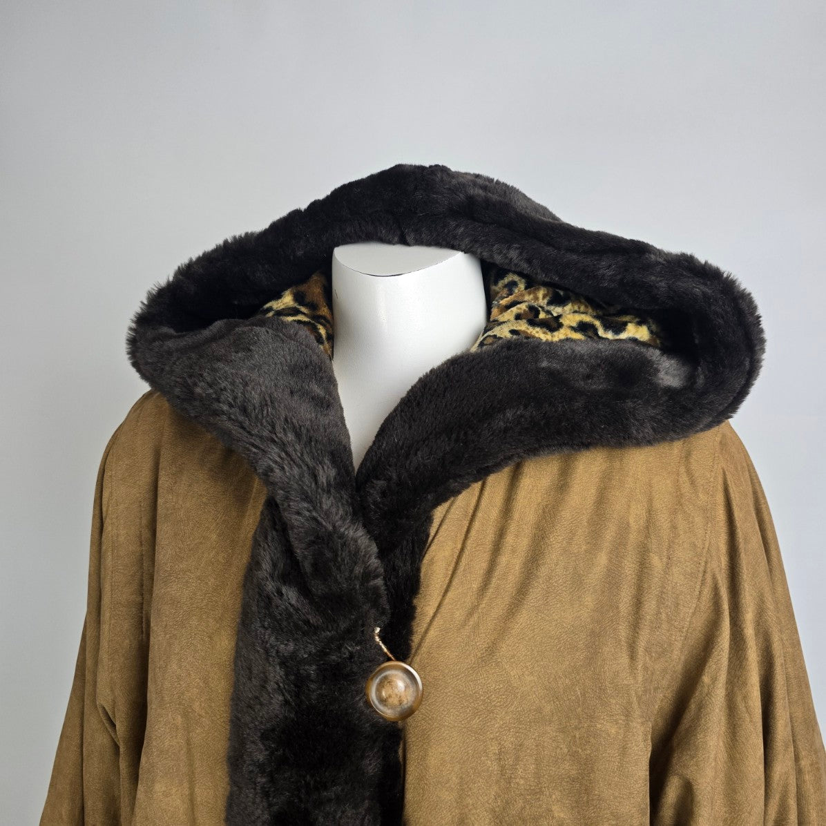 Apropos Animal Print Faux Fur Reversible Jacket Size XS