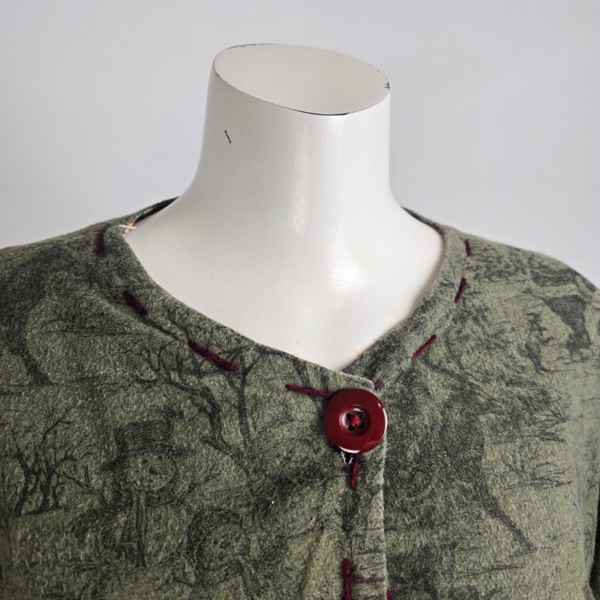 Handmade Christmas Snowman Jacket Size L/XL