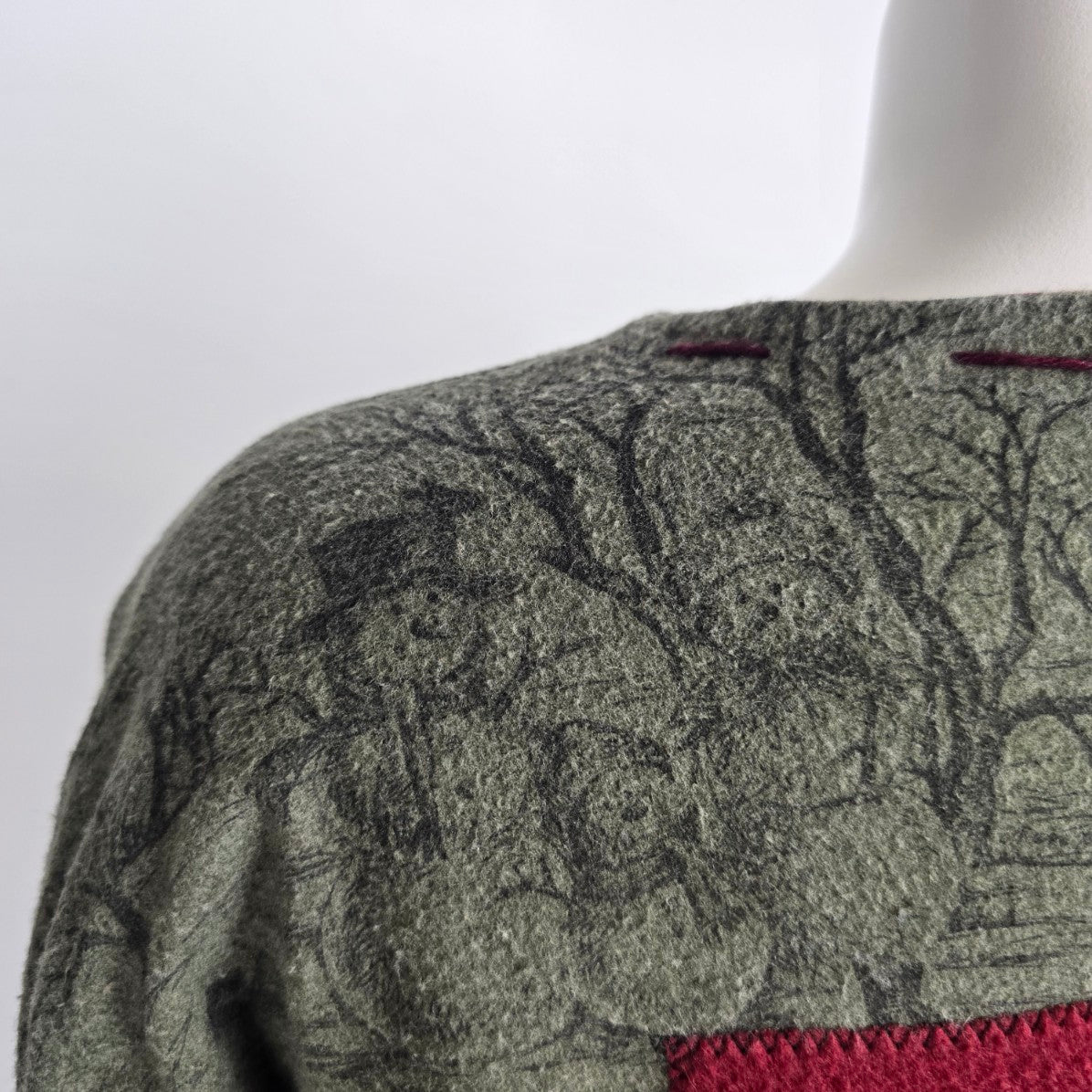 Handmade Christmas Snowman Jacket Size L/XL