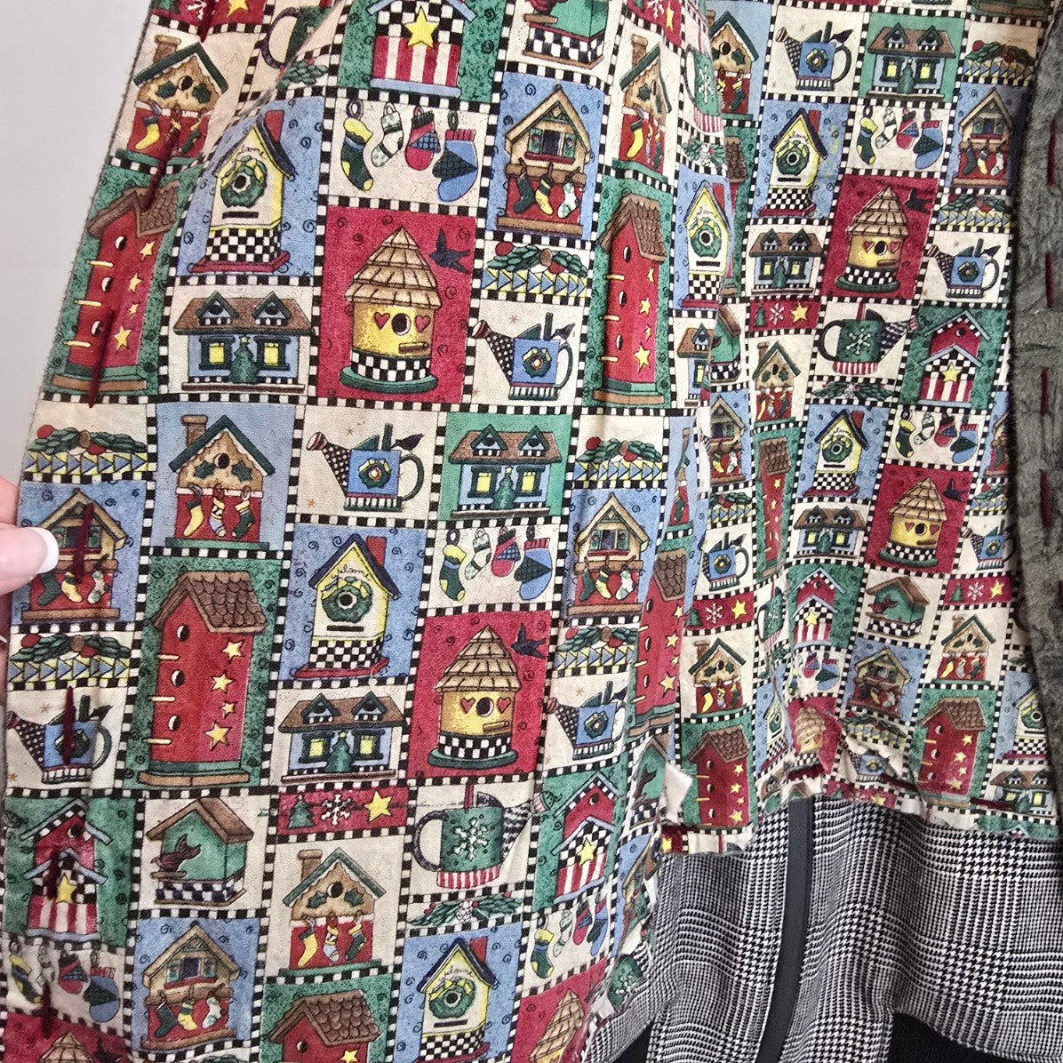 Handmade Christmas Snowman Jacket Size L/XL