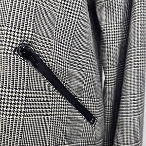 Le 31 Black Houndstooth Bomber Jacket Size 12