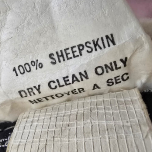 Vintage Club International Beige Shearling Jacket Size 8