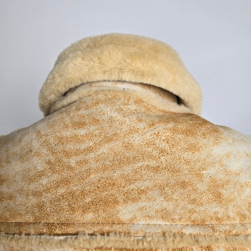 Vintage Club International Beige Shearling Jacket Size 8