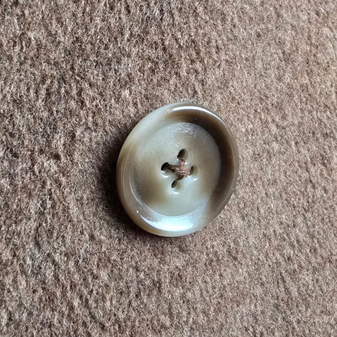 Vintage Brown Wool Double Breasted Long Jacket Size L/XL