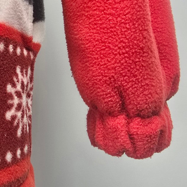 Classic Editions Wolf Family Graphic Red Zip Up Jacket Size M