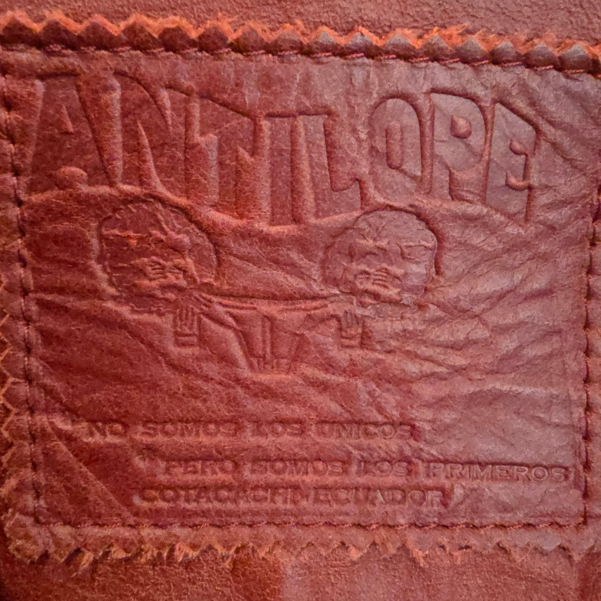 Vintage Antilope Red Leather Belted Flare Sleeve Jacket Size S