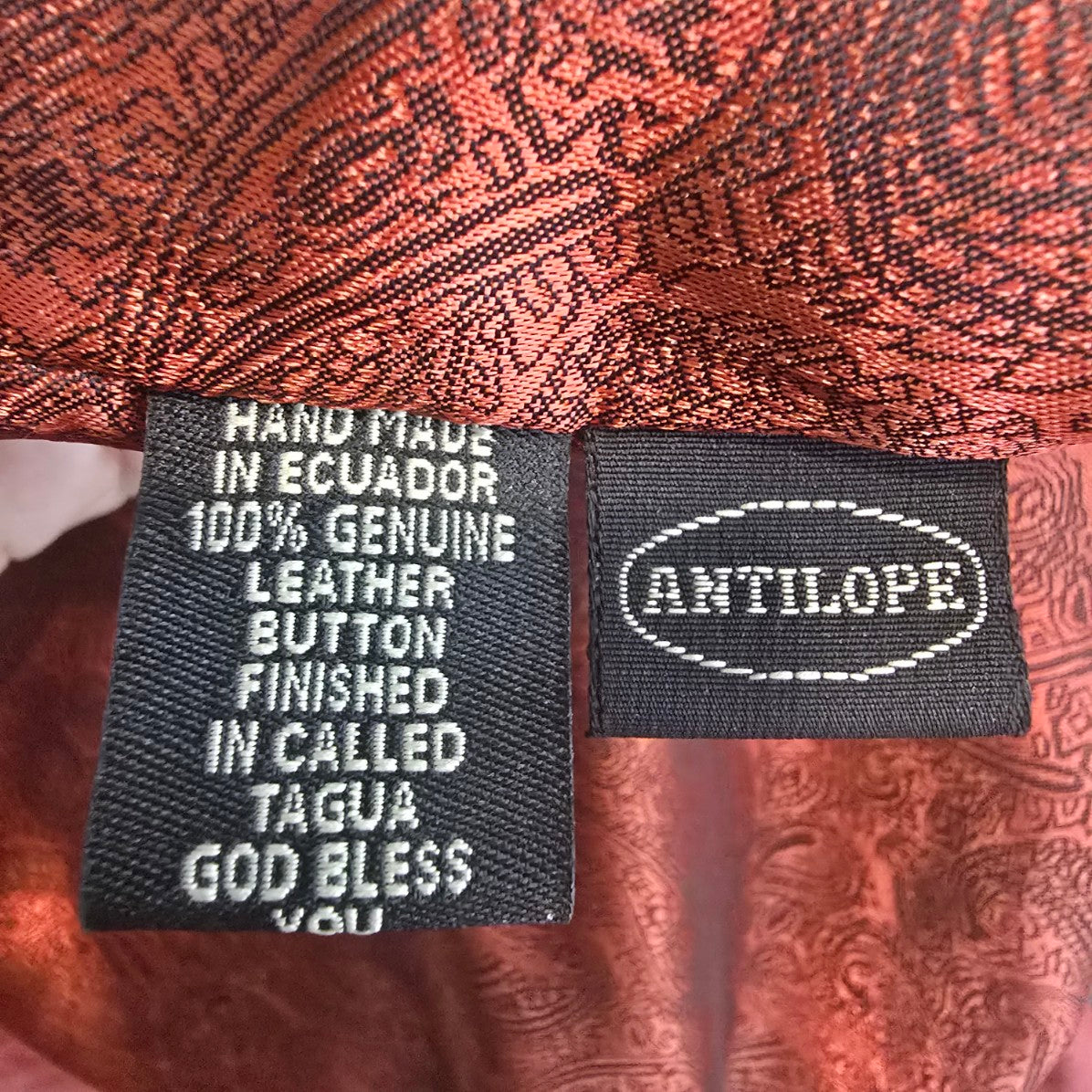 Vintage Antilope Red Leather Belted Flare Sleeve Jacket Size S