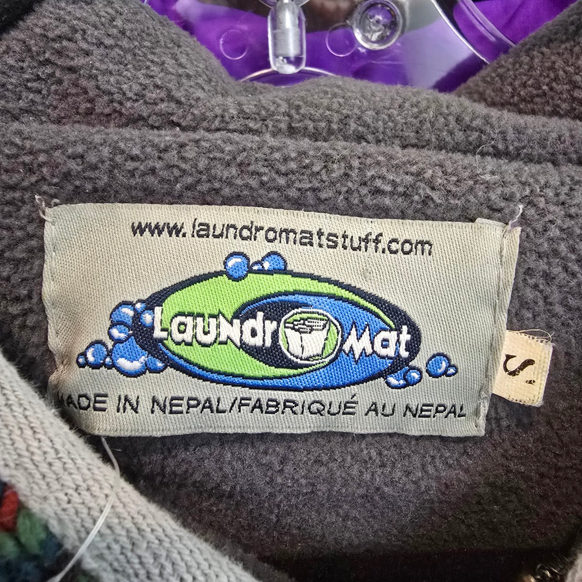 Laundromat Wool Grey Knit Zip Up Jacket Size S