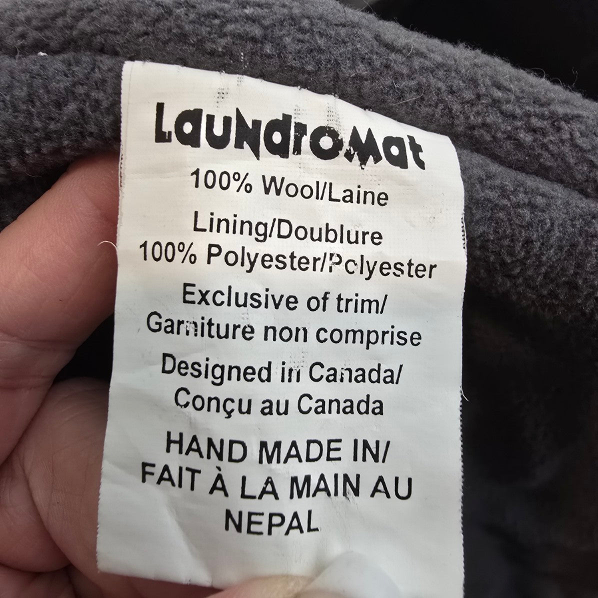 Laundromat Wool Grey Knit Zip Up Jacket Size S