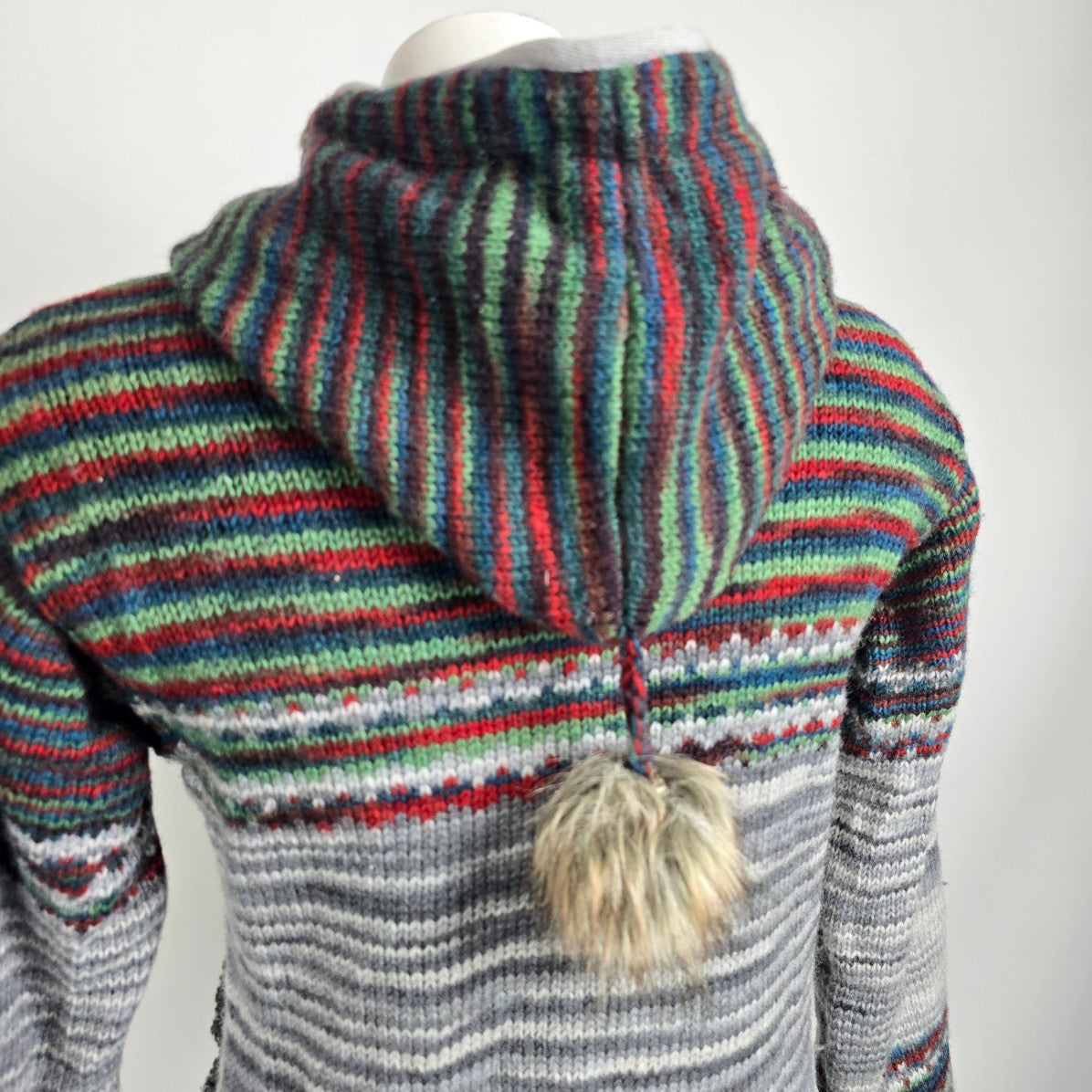 Laundromat Wool Grey Knit Zip Up Jacket Size S